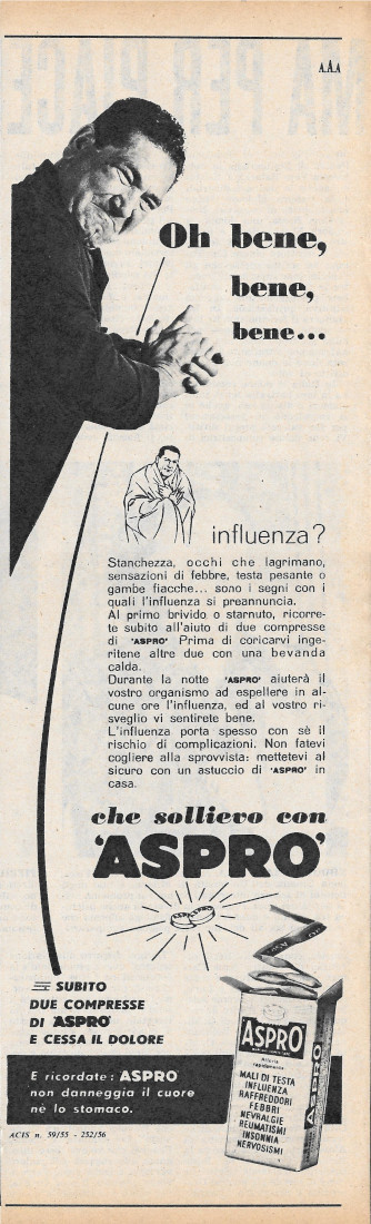 Che sollievo con Aspro - Advertising 1956