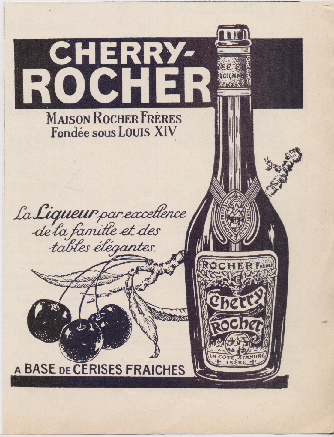Cherry Rocher. Advertising 1926