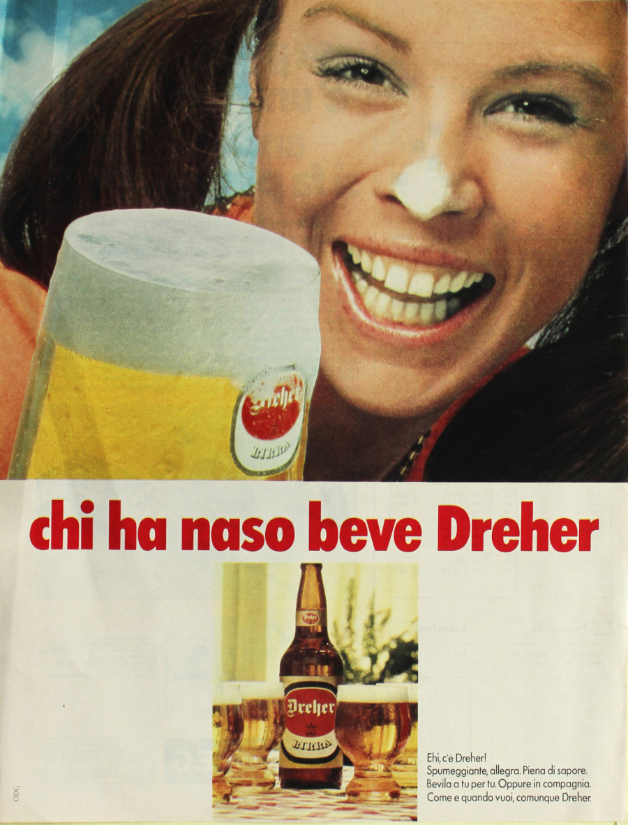 Chi ha naso beve Dreher. Advertising 1975