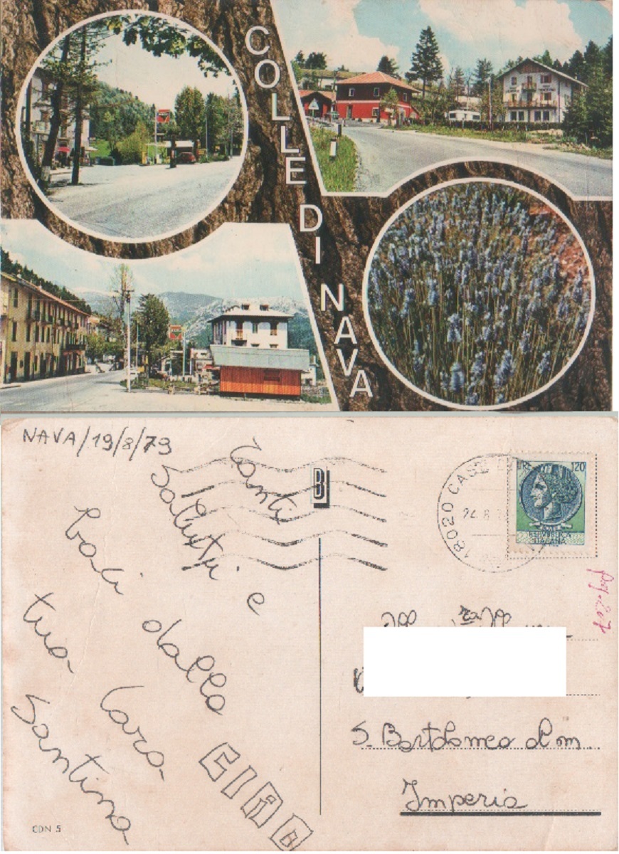 Colle di Nava. Vedute. Viaggiata 1979