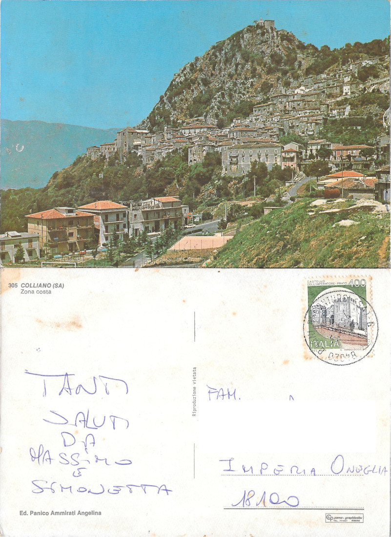 Colliano (SA) Zona costa. Viaggiata
