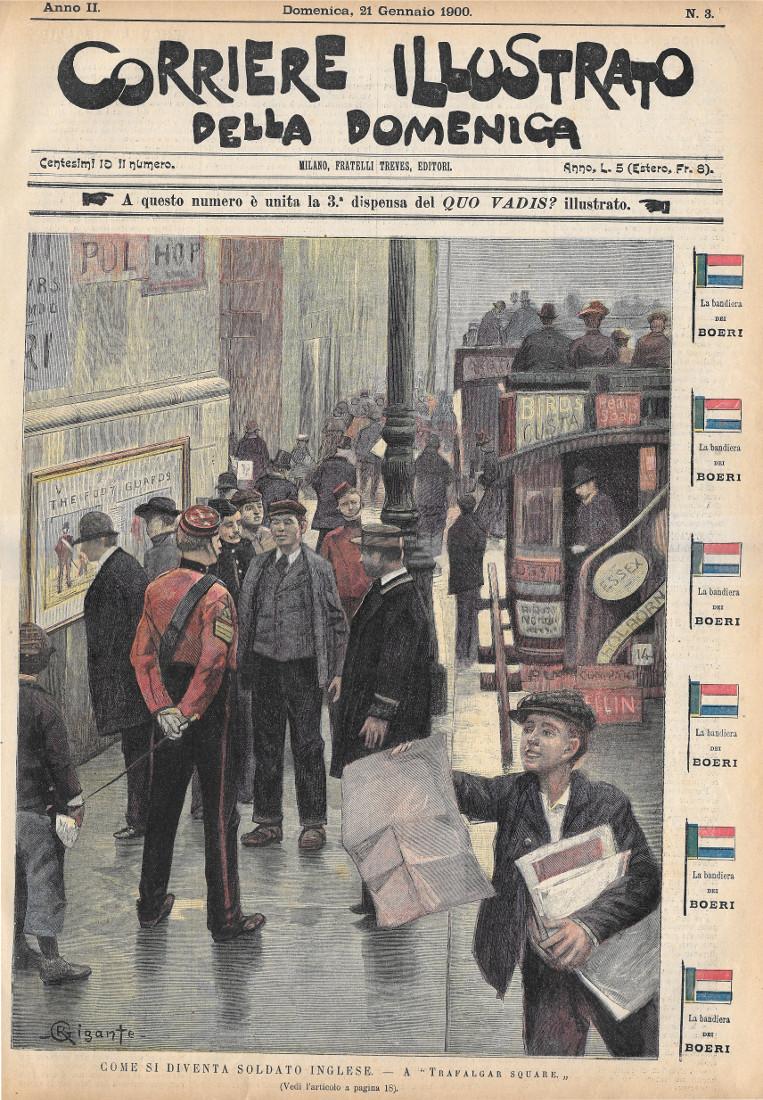 Come si diventa soldato inglese. A Trafalgar Square (ill. G. …