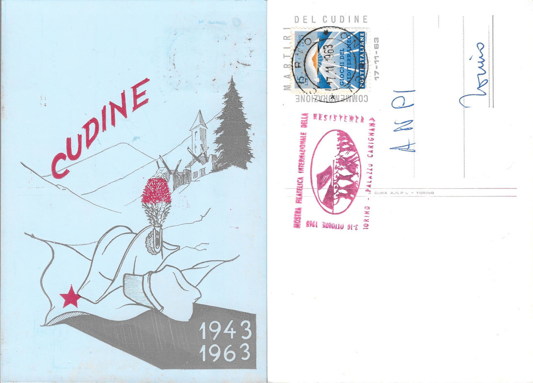 Comm. Martiri del Cudine. Viaggiata 1963. Annullo Mostra Filatelica della …