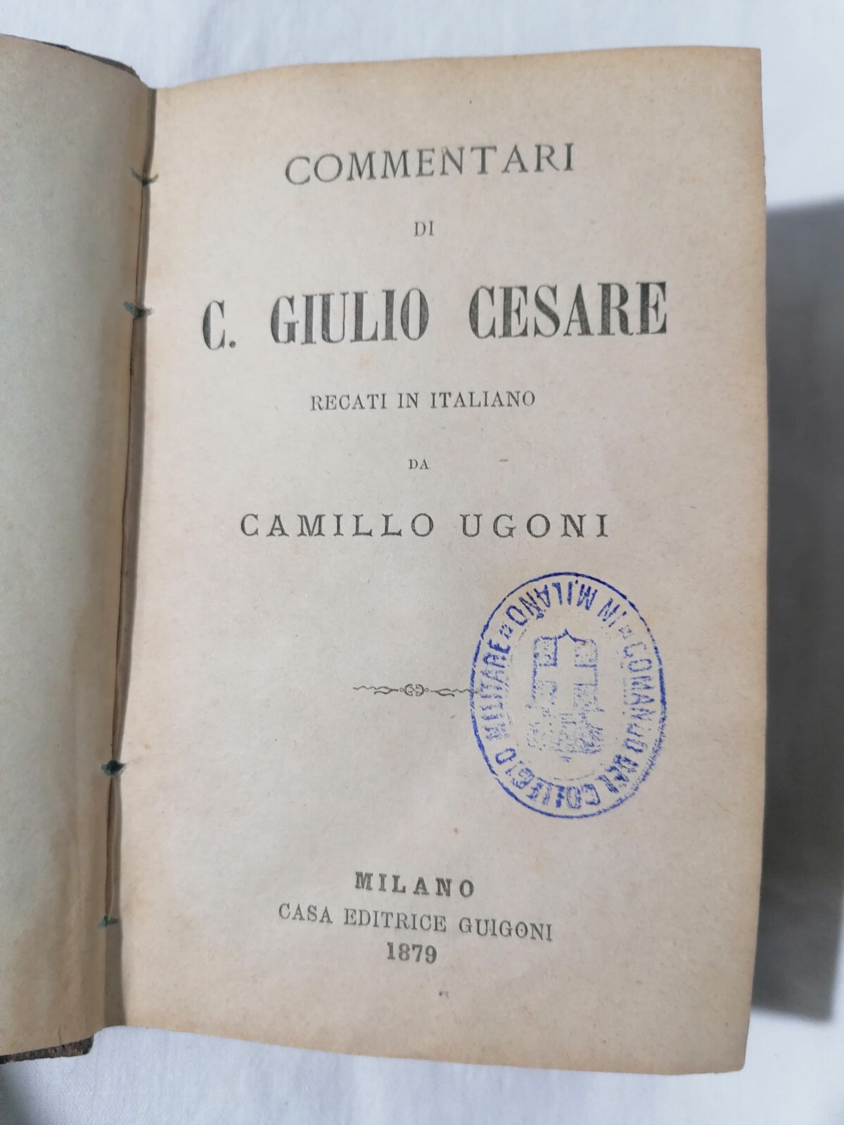 Commentari Di Giulio Cesare Guerra Gallica Libro Antico Ugoni Guigoni …