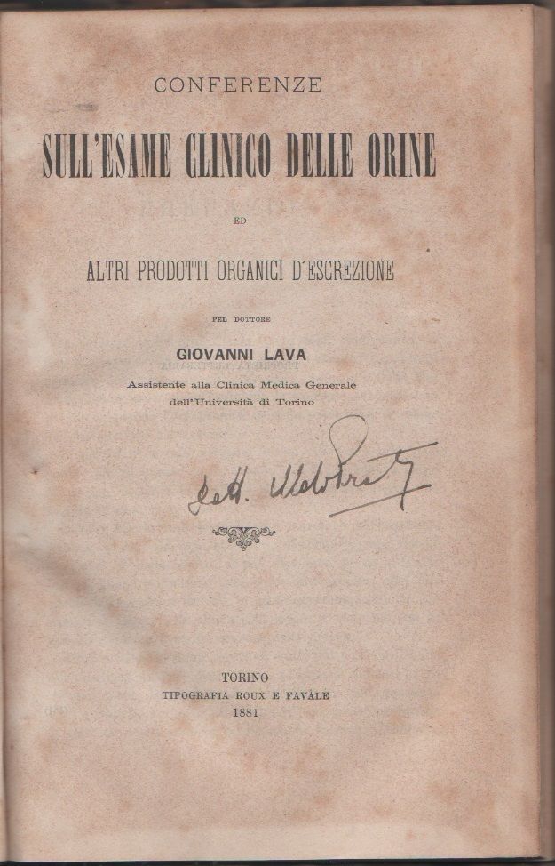 Conferenze sull'esame clinico delle orine - Giovanni Lava
