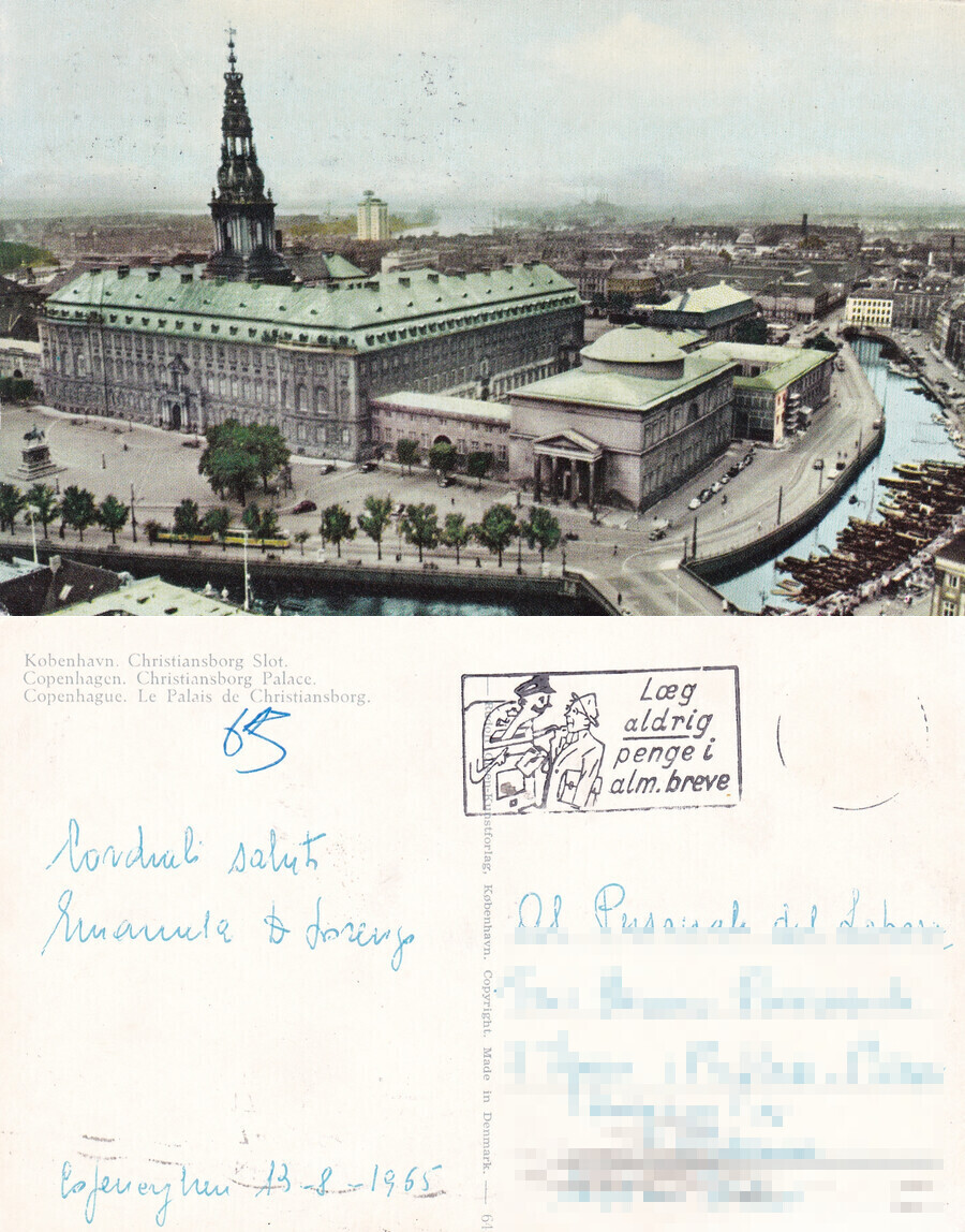 Copenaghen. Chiristiansborg Palace. Viaggiata 1965