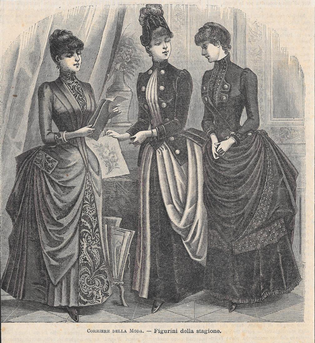 Corriere della Moda. Figurini della Stagione. Stampa 1886
