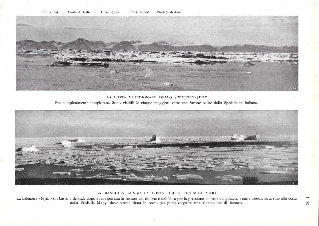 Costa Meridionale dello Scoresby-Sund/La banchisa lungo la costa della Penisola …