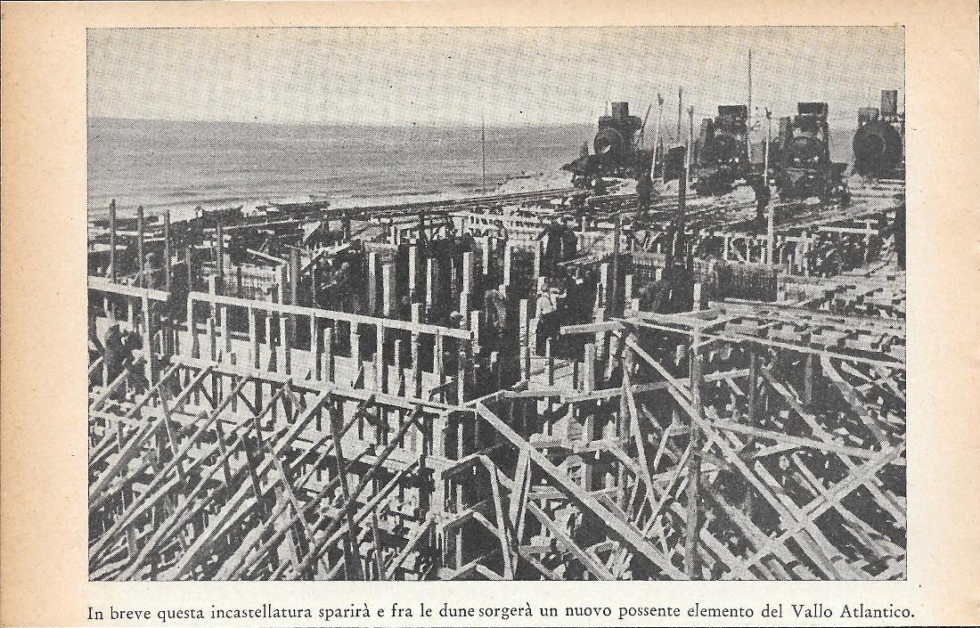 Costruzione di un nuovo elemento del Vallo Atlantico. Stampa 1934