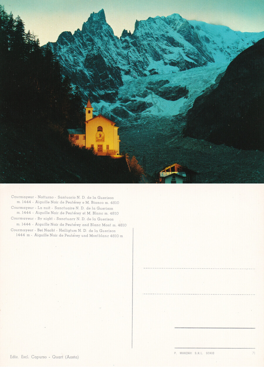 Courmayeur. Santuario ND. de la Guerison . Non viaggiata