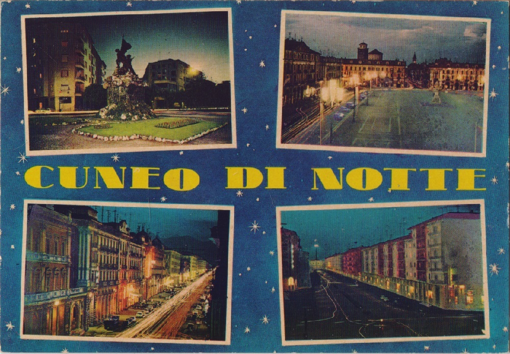 Cuneo di notte. Viaggiata