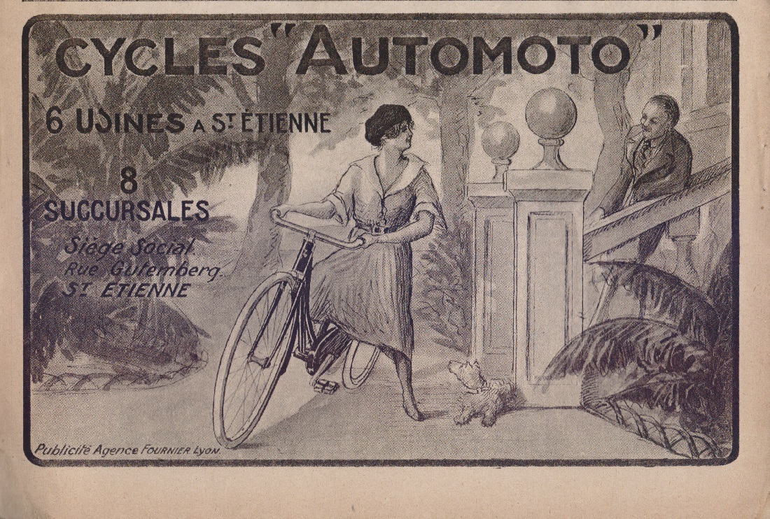 Cycles Automoto, 6 usines a St. Etienne. Advertising 1920