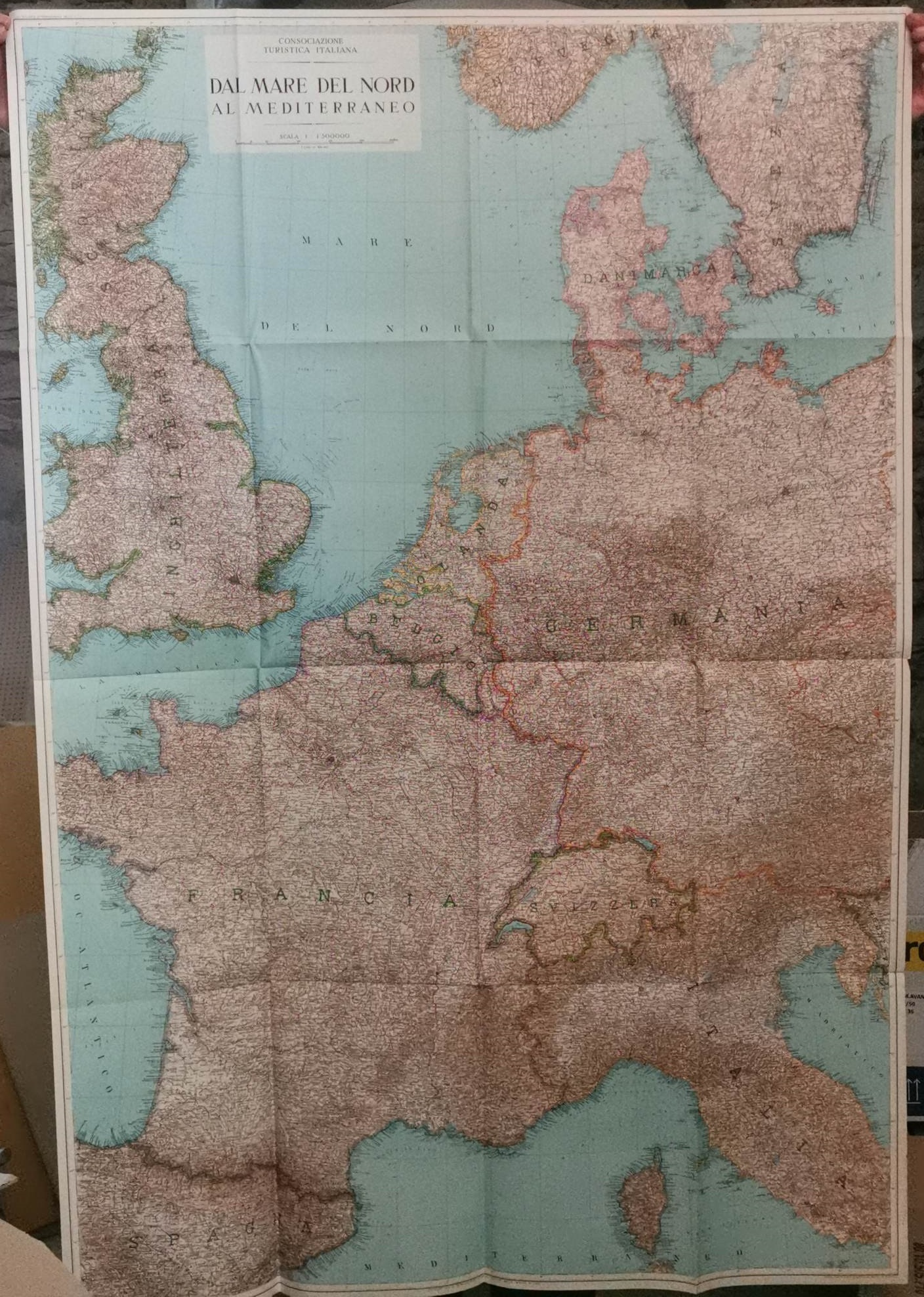 Dal Mare del Nord al Mediterraneo. Carta geografica