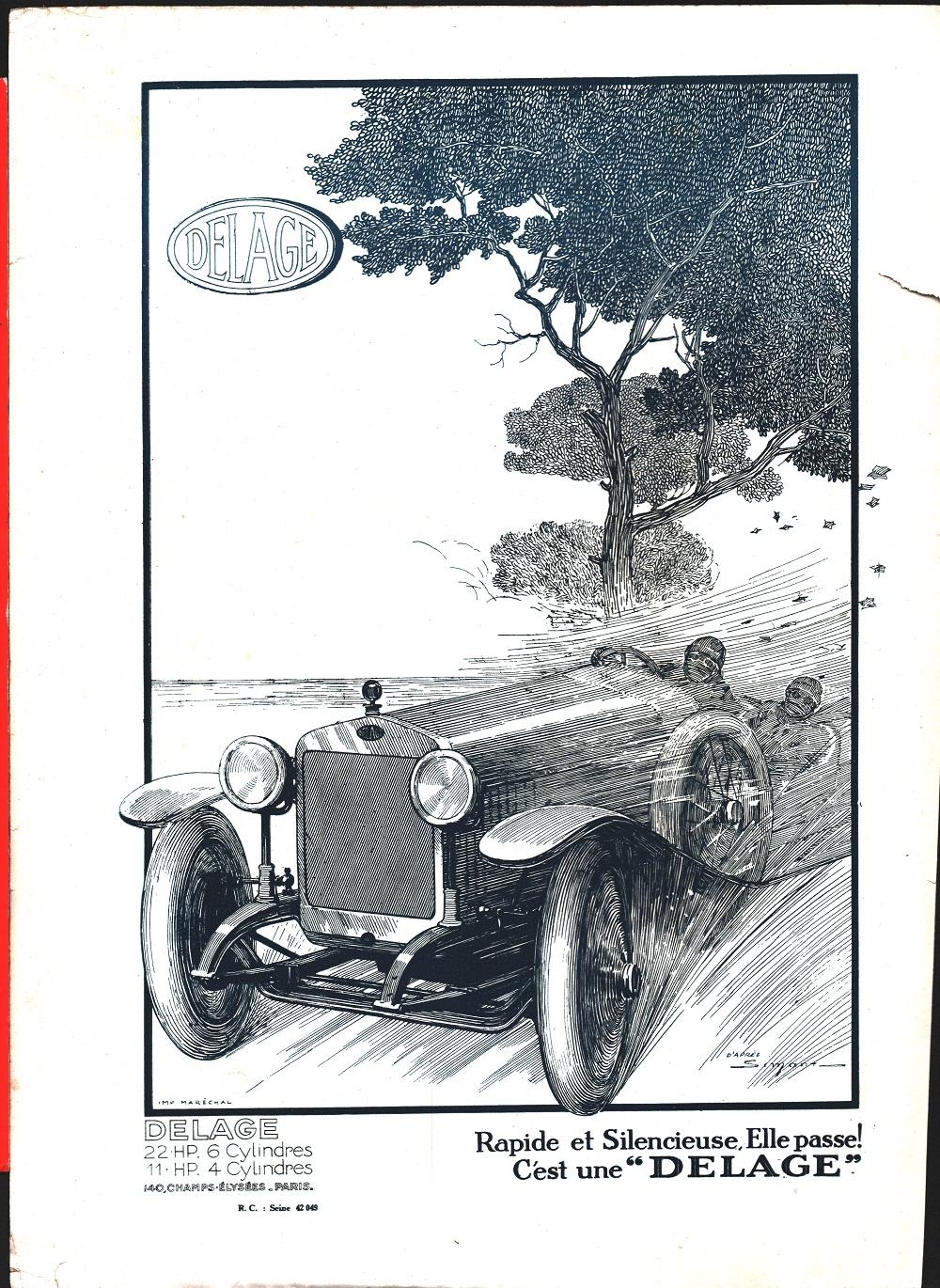 Delage/Greffage du noyer su racine. Advertising 1924