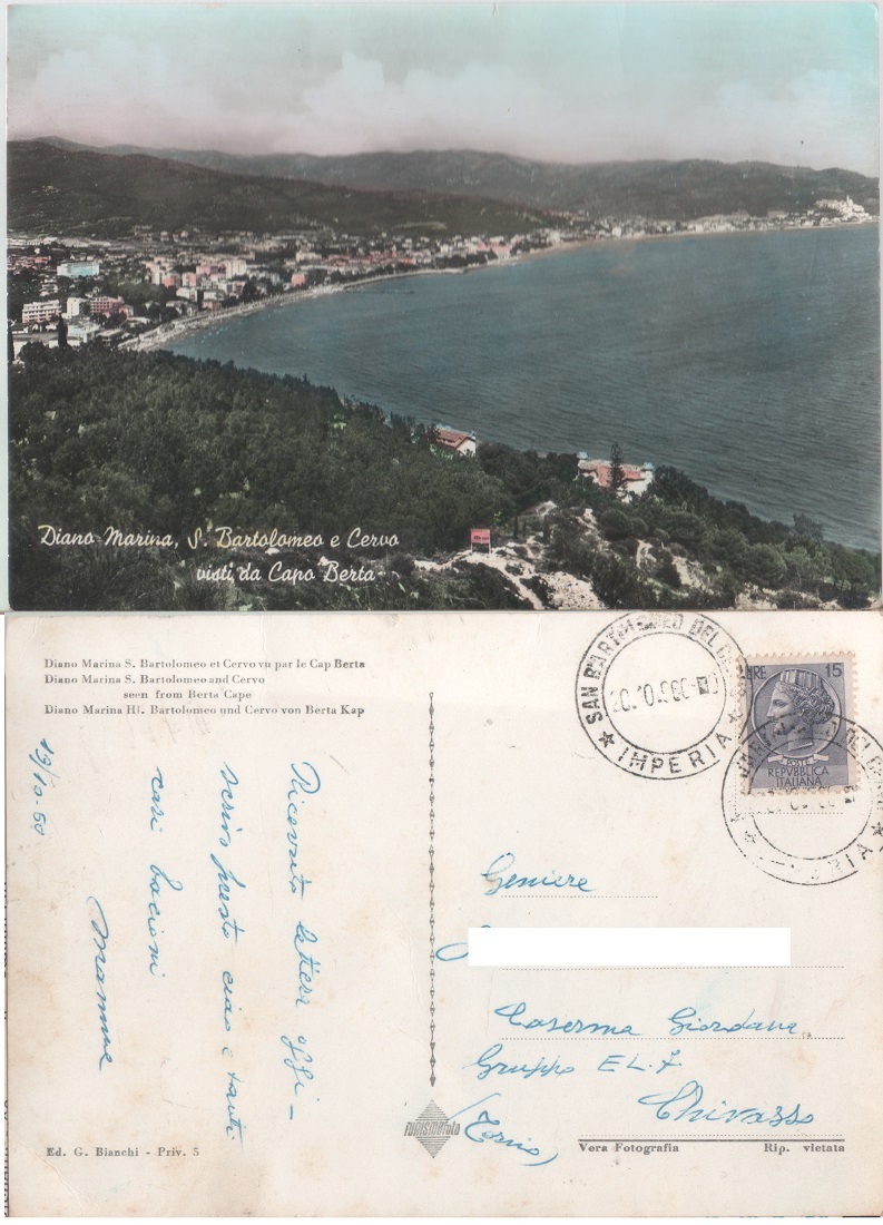 Diano Marina, S. Bartolomeo e Cervo visti da capo Berta …