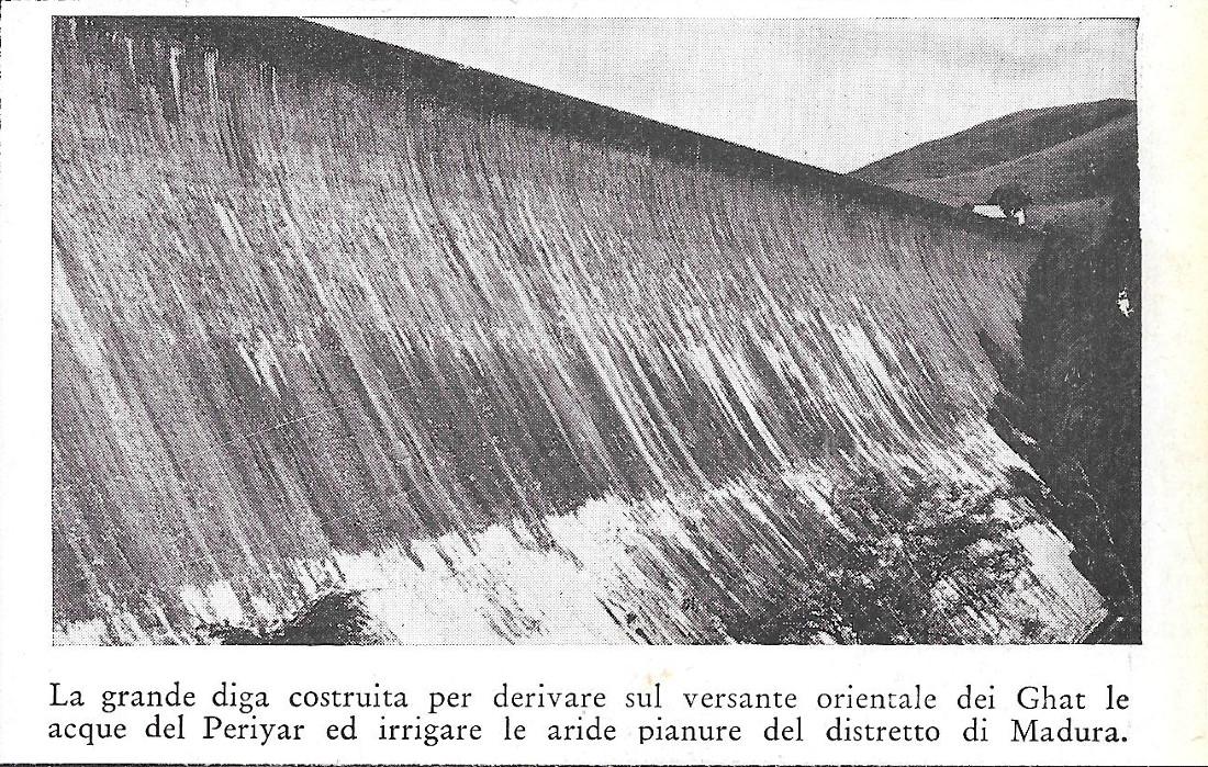 Diga per deviare il Periyar (India). Stampa 1934
