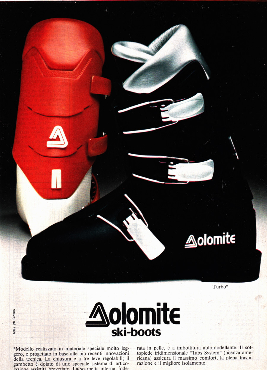 Dolomite ski-boots. Advertising 1977