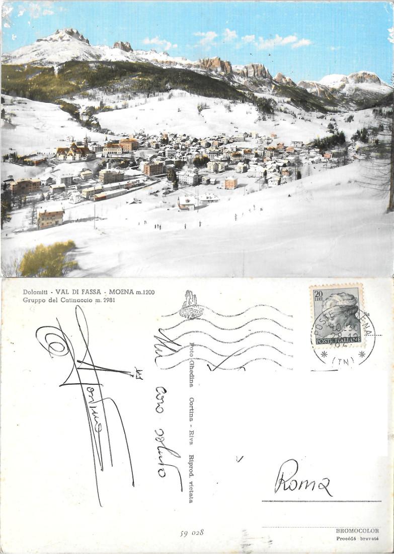 Dolomiti. Val di Fassa. Moena. Gruppo del Catinaccio. Viaggiata