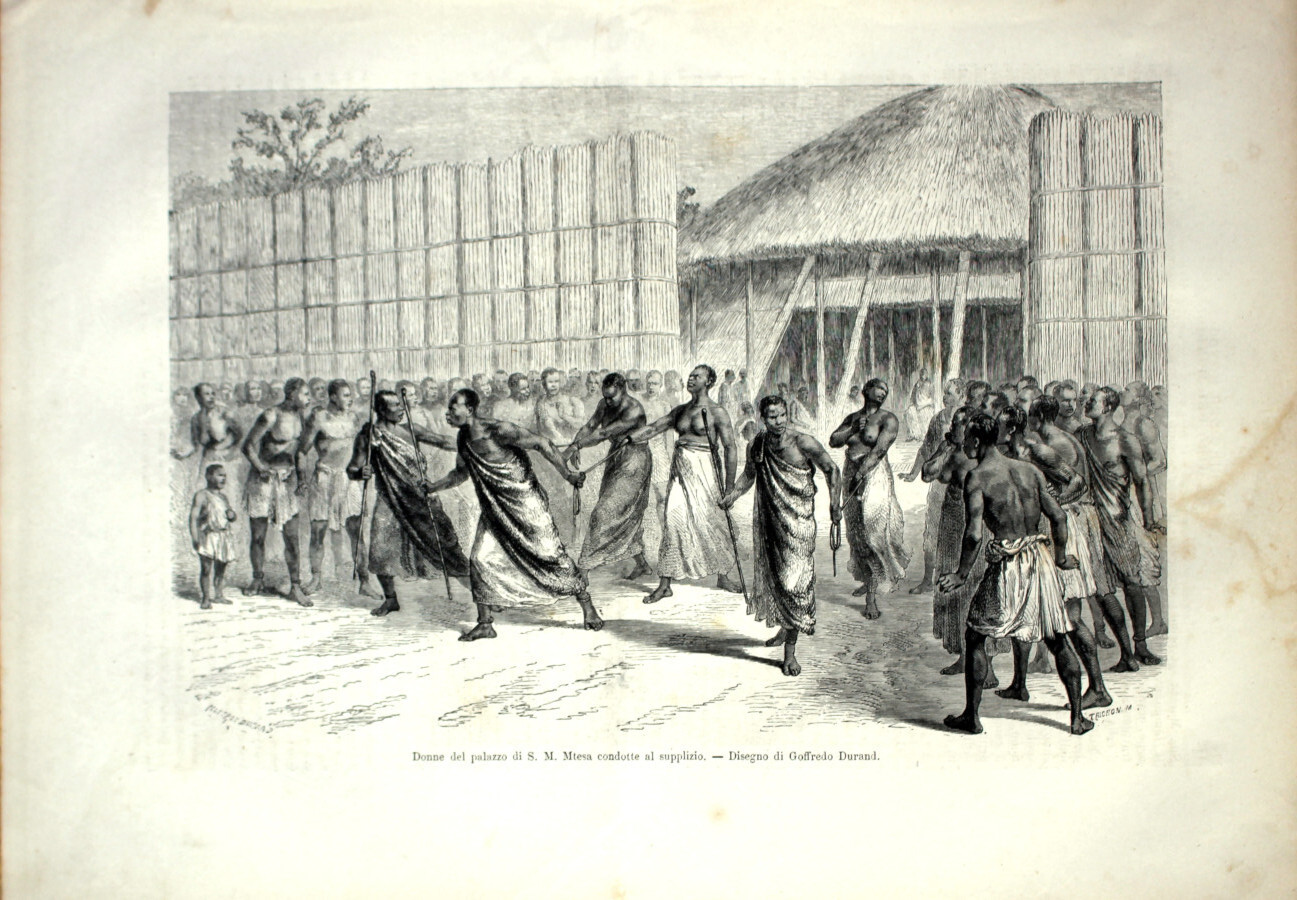 Donne del palazzo di S.M. Mtesa condotte al supplizio. Uganda. …
