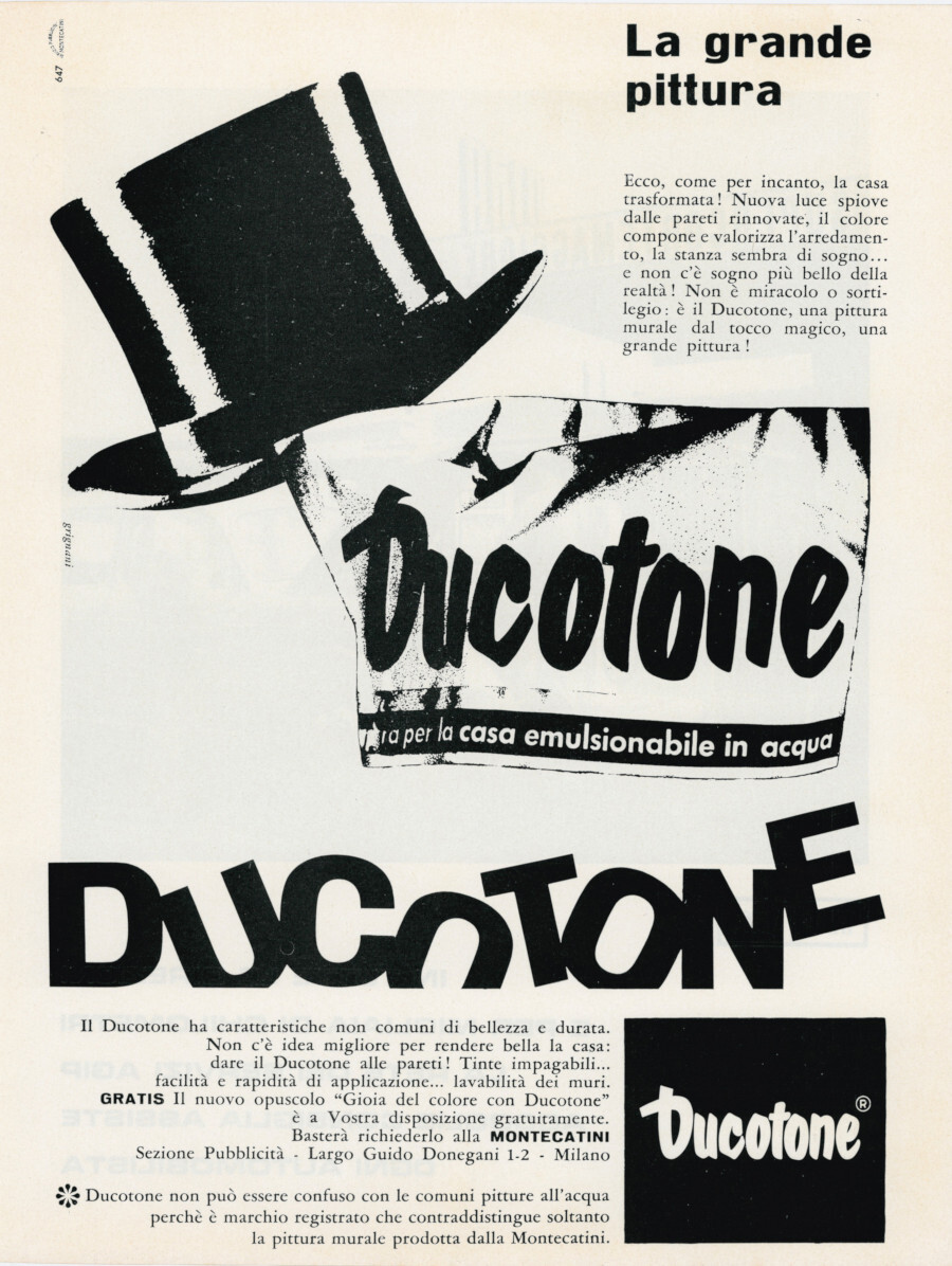 Ducotone la grande pittura. Advertising 1962