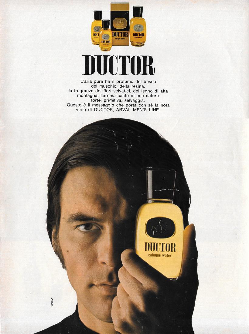 Ductor. Arval men's line / Amaro Ramazzotti. Advertising 1970, fronte …
