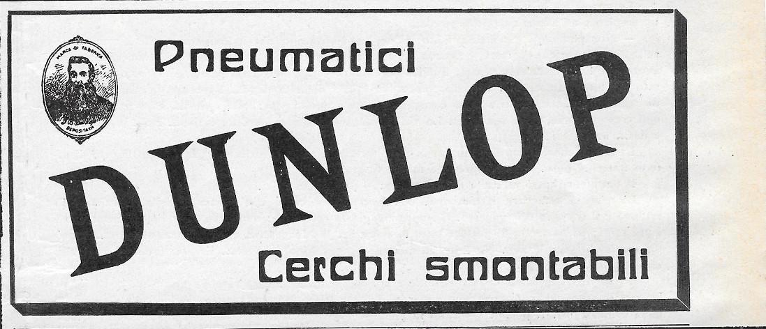 Dunlop Pneumatici. Advertising 1912