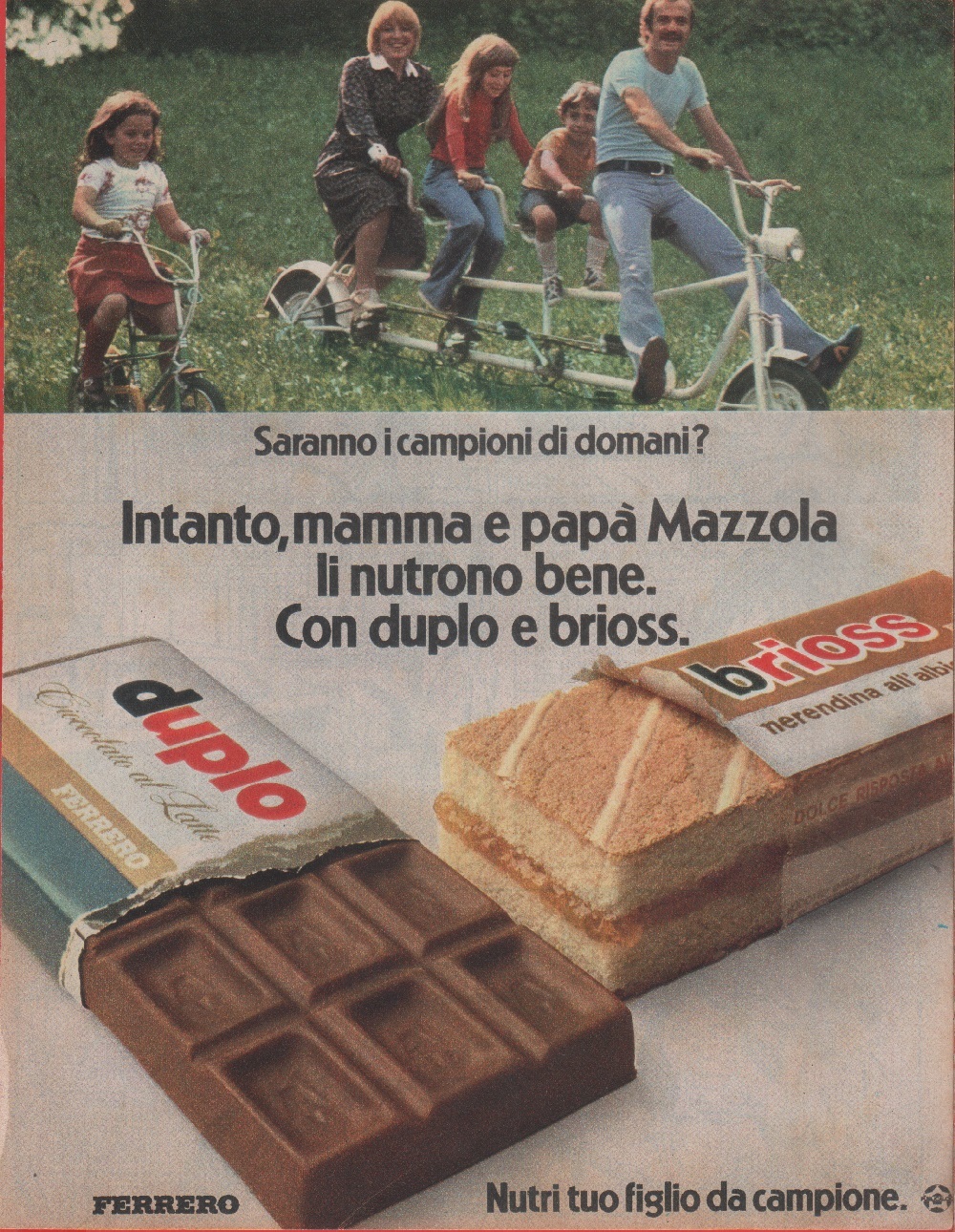 Duplo e Brioss Ferrero. Nutri tuo figlio da campione. Advertising …