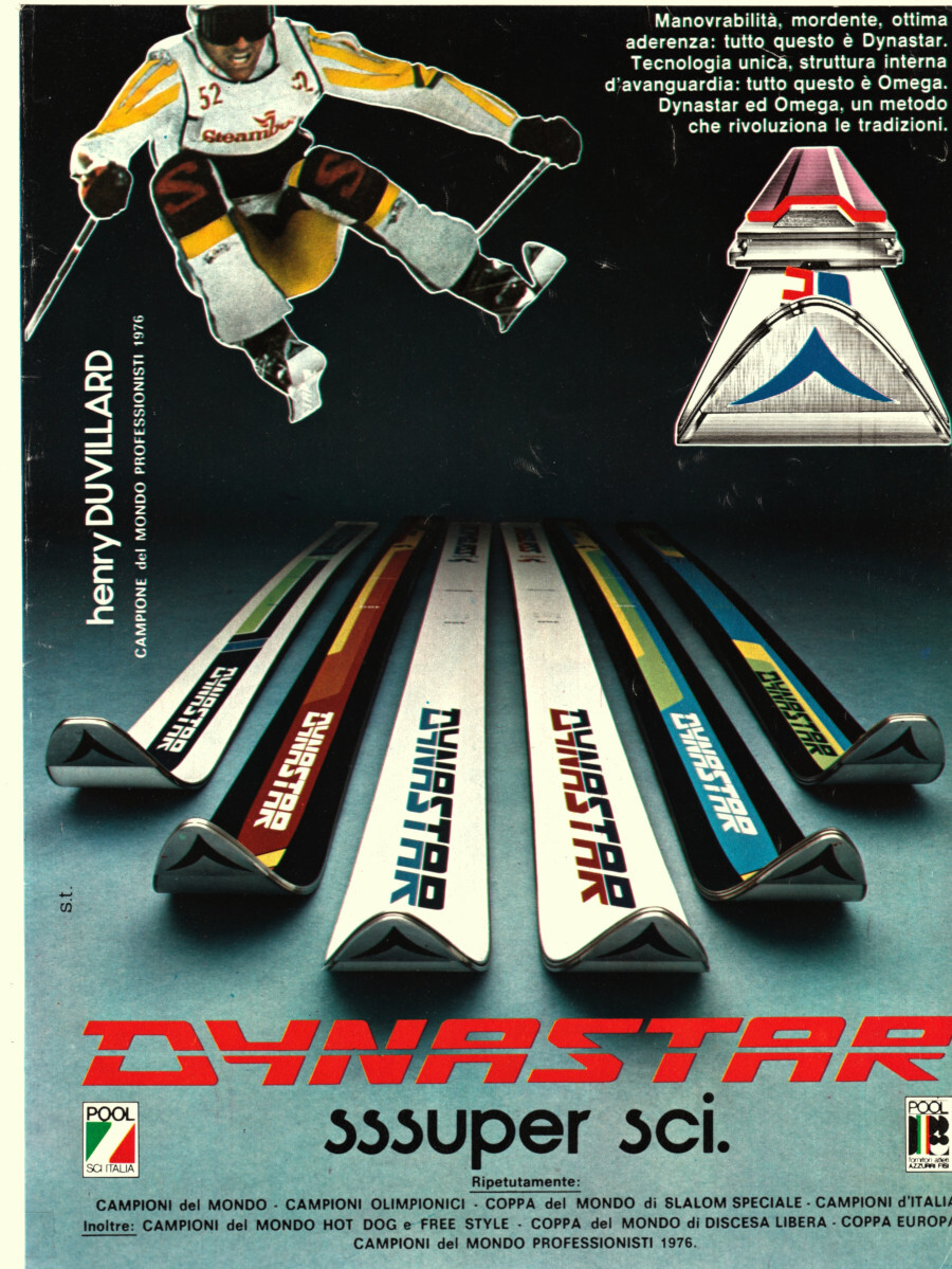 Dynaster sssuper sci / Occhiali Salice. Advertising 1976