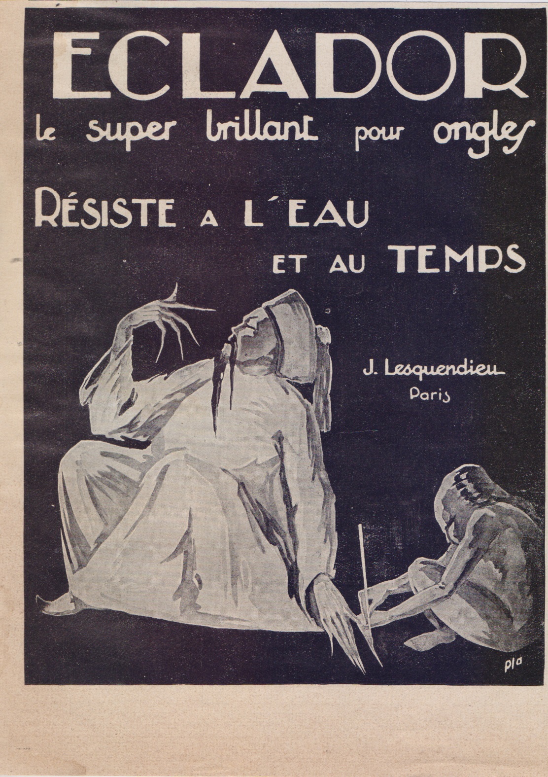 Eclador le super brillant por ongles. Advertising 1926