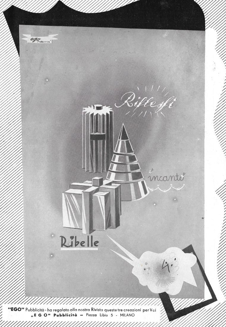 Ego Pubblicità / Avoriolina, Bertelli. Advertising 1939