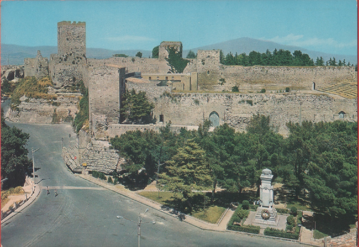 Enna. Castello di Lombardia visto dall'alto. Non viaggiata