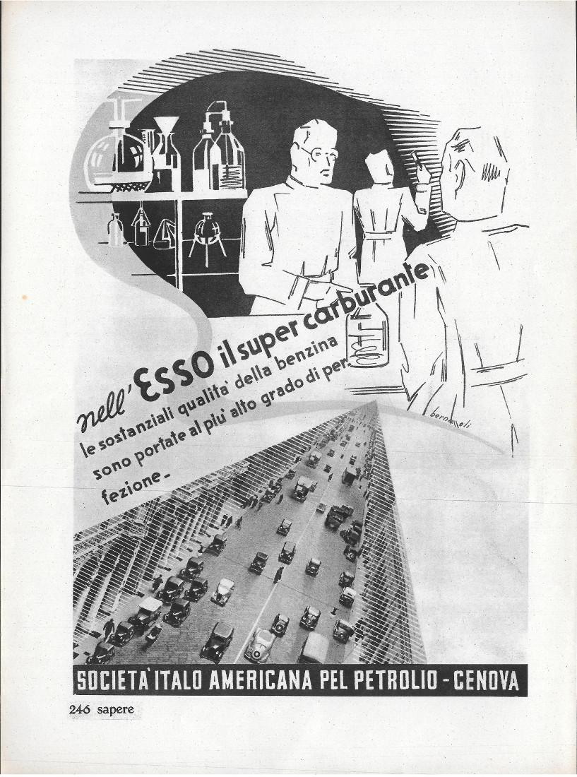 Esso / Mobiloil. Advertising 1937 fronte / retro