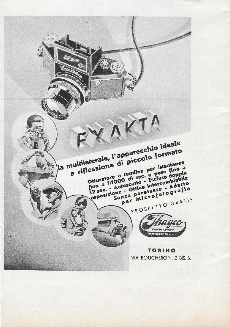 Exakta. Ihagee. Advertising 1939