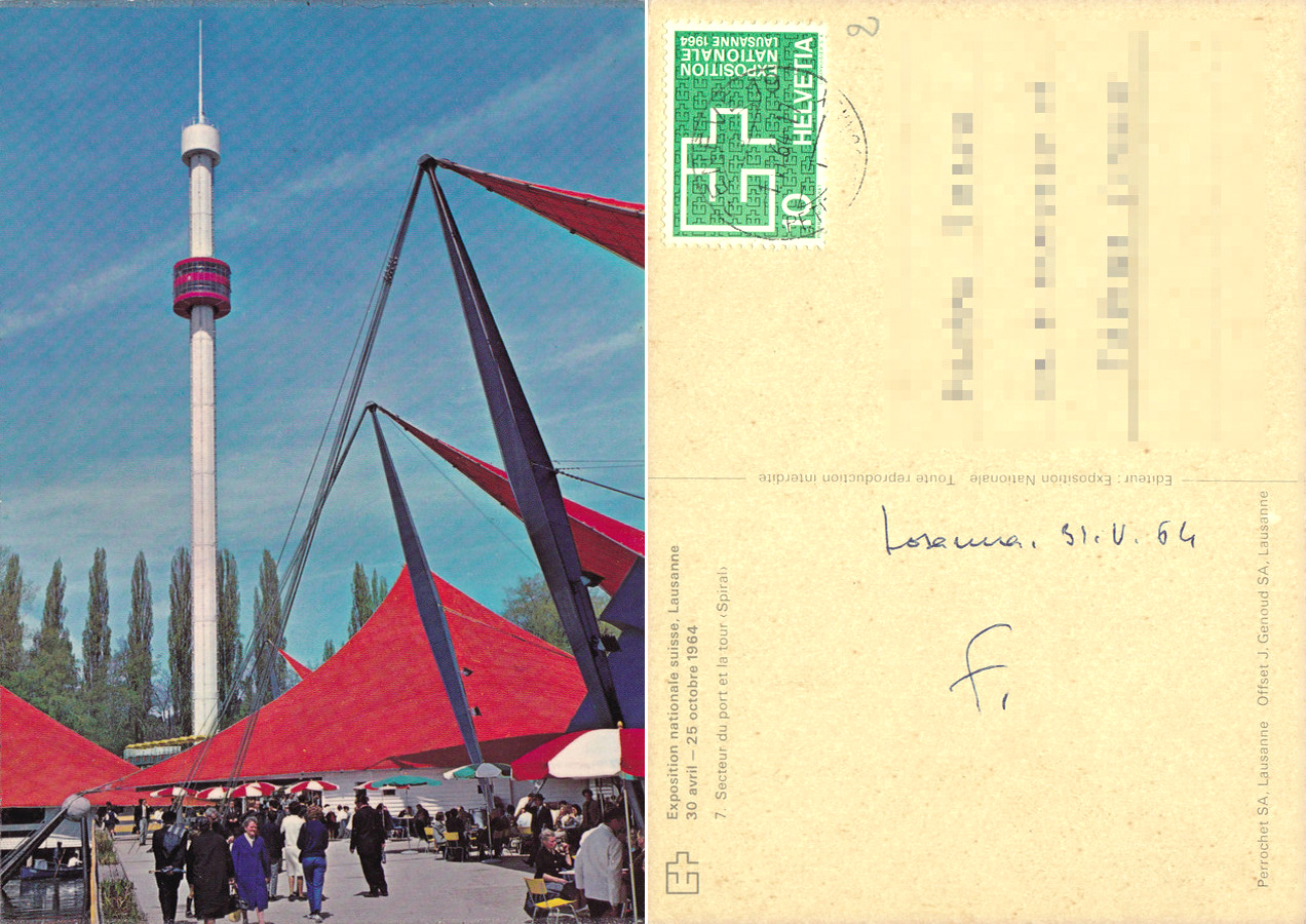 Exposition Nationale Suisse. Lausanne 30 avril/12 octobre 1964. Viaggiata 1964