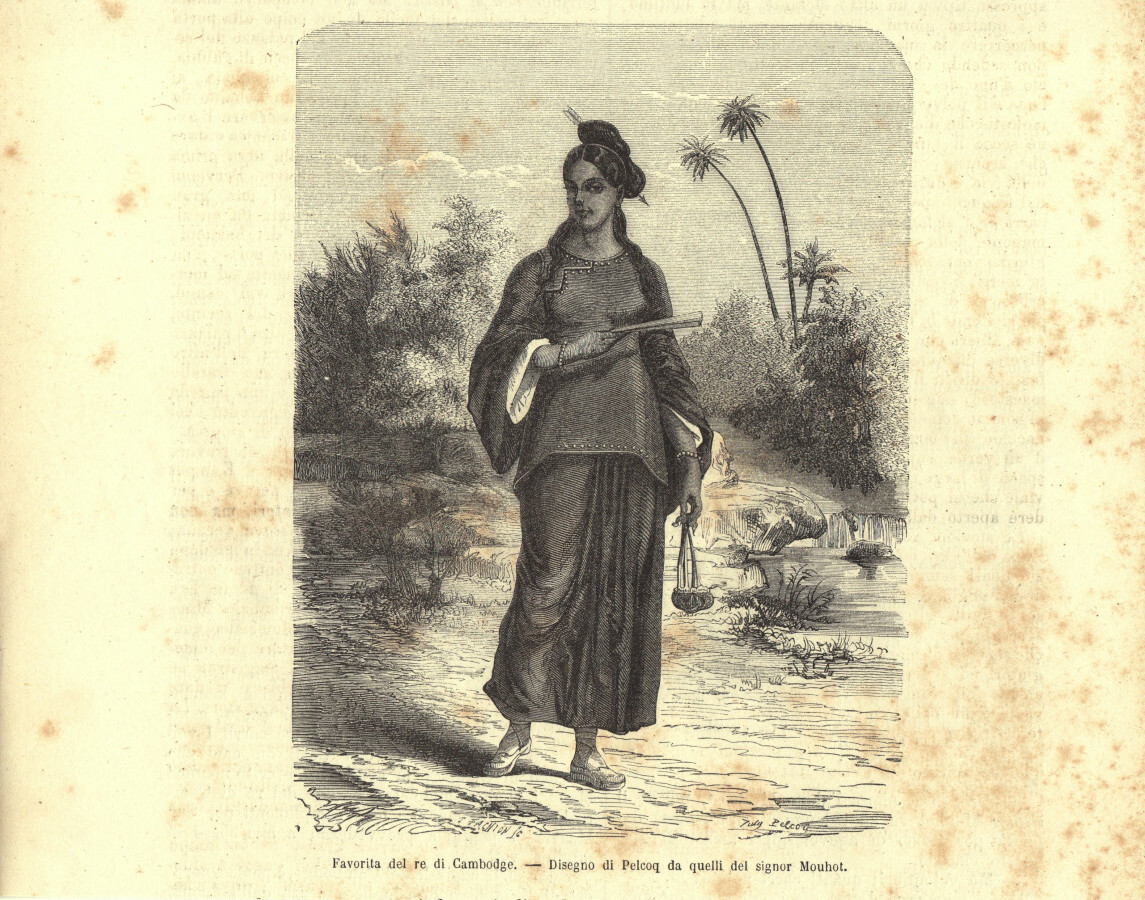 Favorita del re di Cambodge. Stampa 1863.
