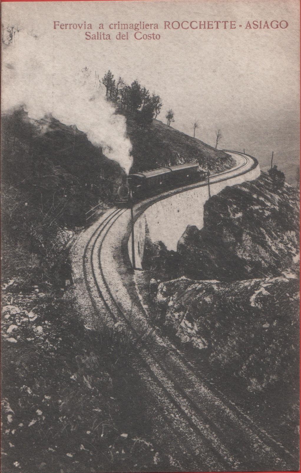 Ferrovia a crimagliera Rocchette-Asiago. Salita del Costo. Non viaggiata