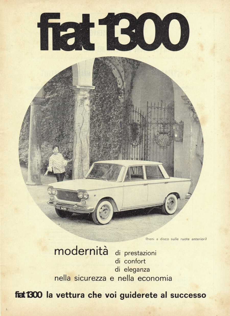 Fiat 1300. Advertising 1961