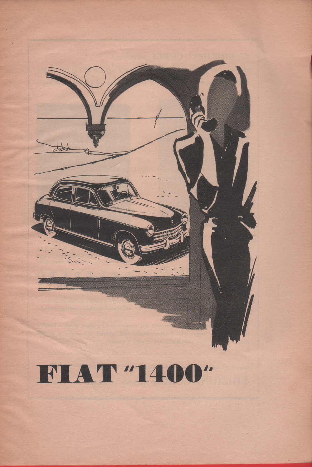 Fiat 1400. Advertising 1952