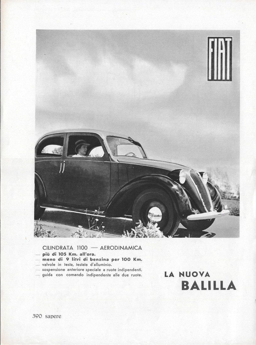 FIAT la nuova Balilla / Officine Galileo. Livello a bolla …