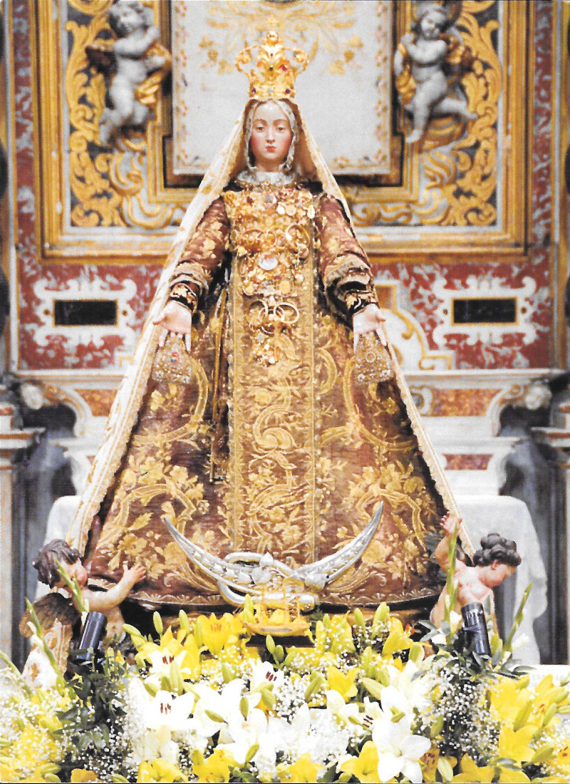 Finalborgo (SV). Basilica di S. Biagio. Statua di NS dle …