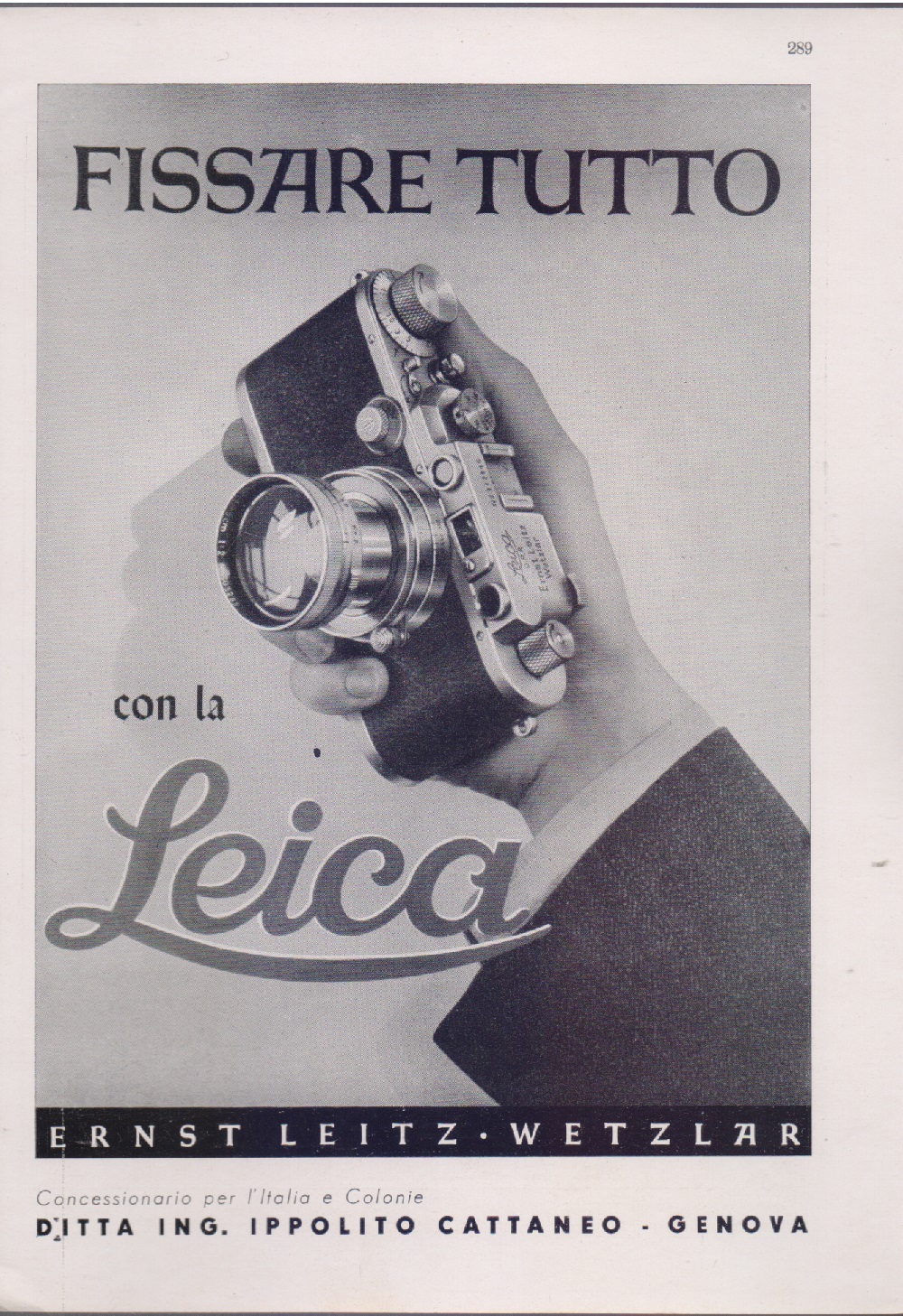 Fissare tutto Leica. Advertising 1940