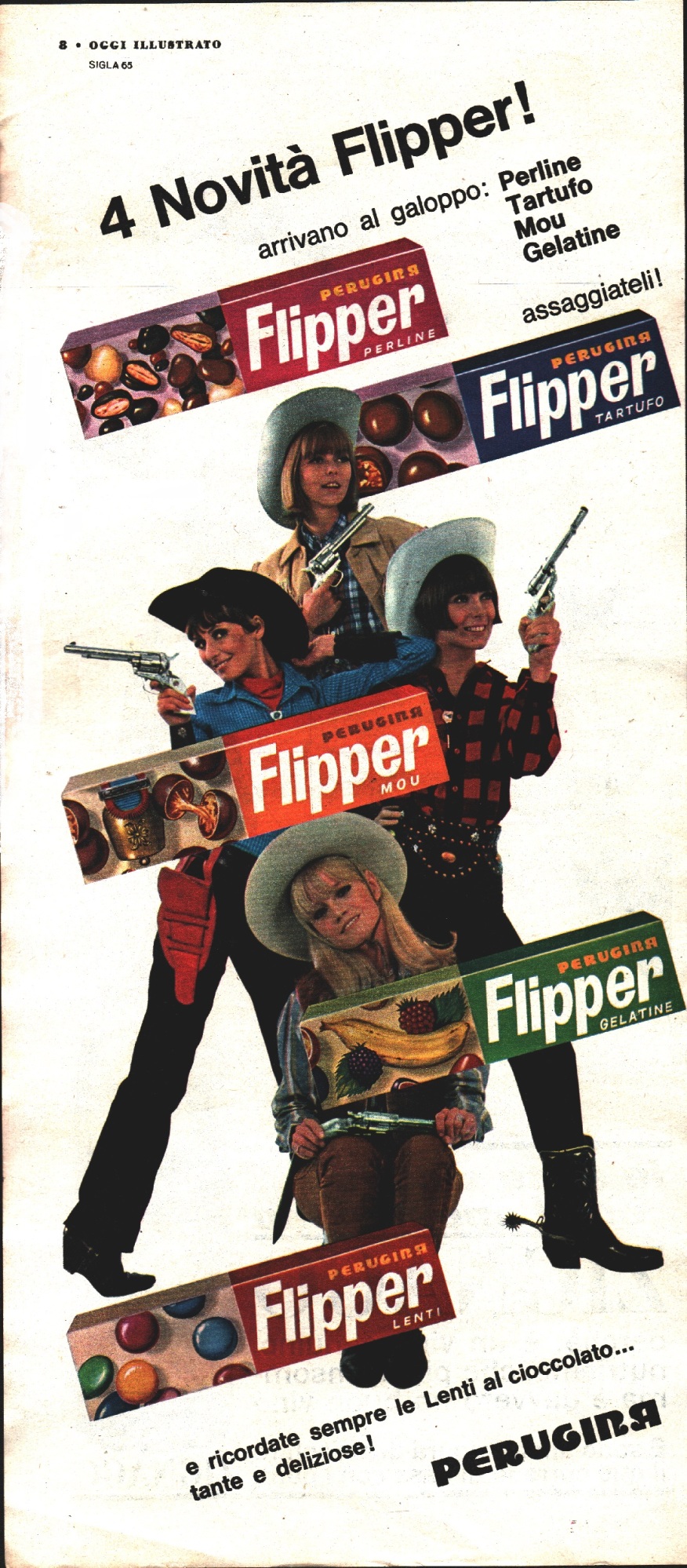 Flipper Perugina. Advertising 1966