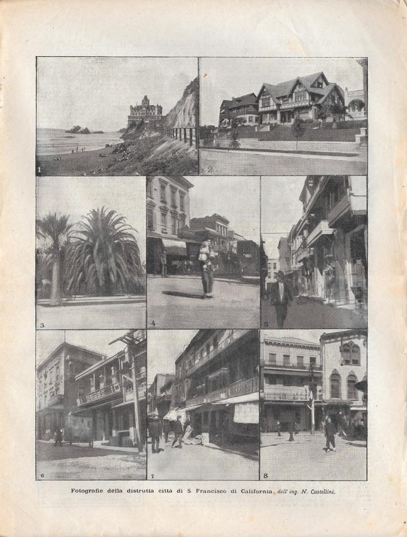 Fotografie della distrutta città di S. Francisco. Stampa 1906