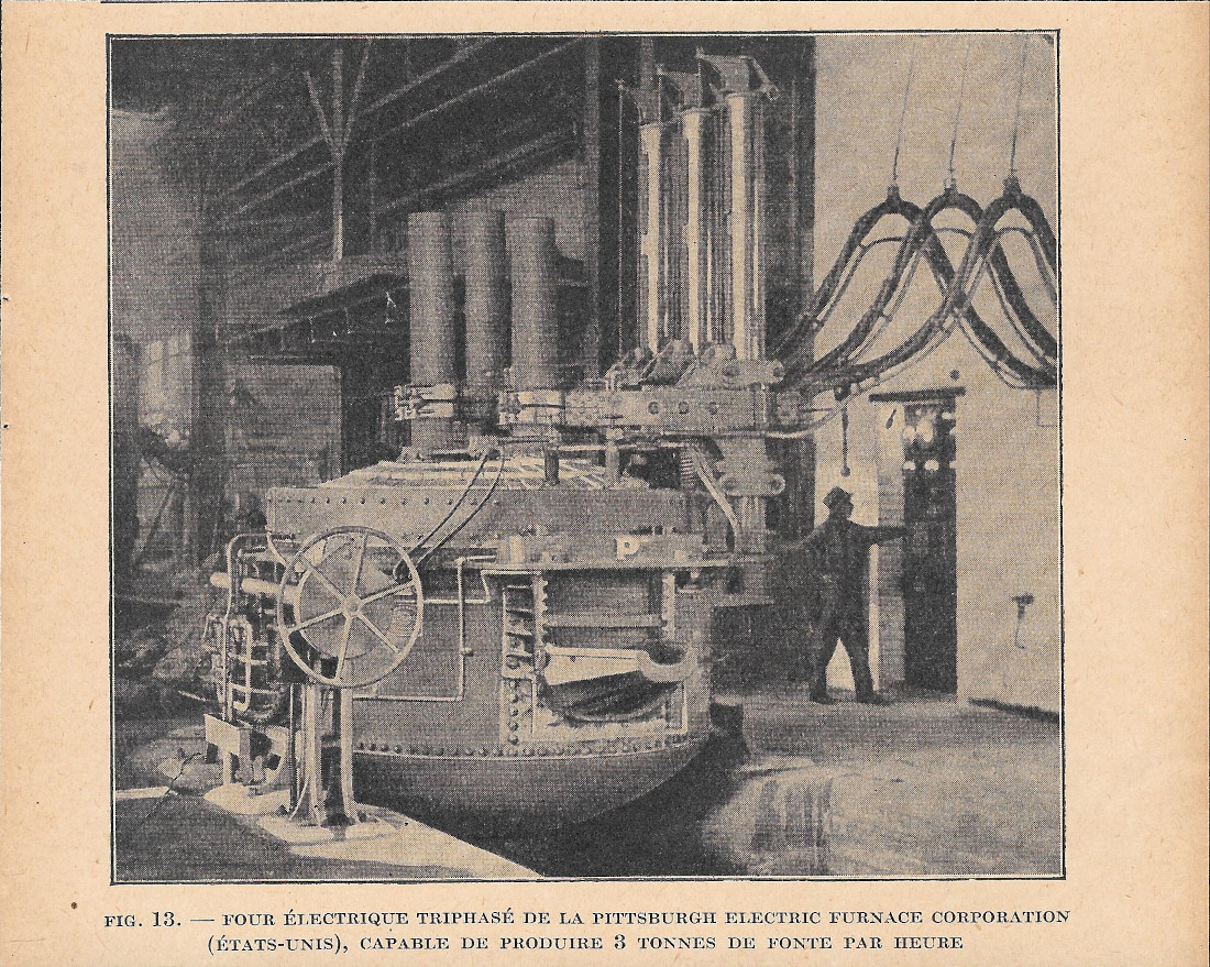 Four electrique triphasé de la Pittsburg Electric Furnace Corporation - …