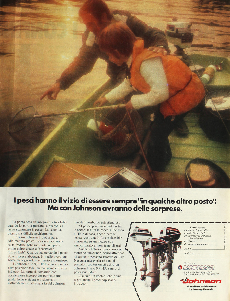 Fuoribordo Johnson. Advertising 1975