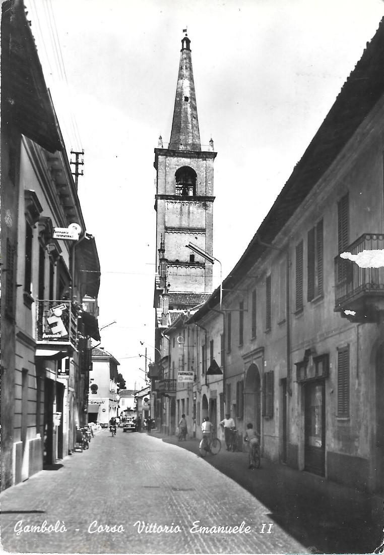 Gambolò (PV).Corso Vittorio Emanuele II. Non viaggiata