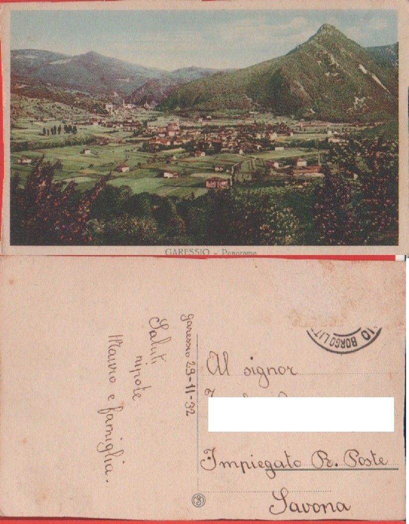 Garessio (CN). Panorama. Viaggiata 1932