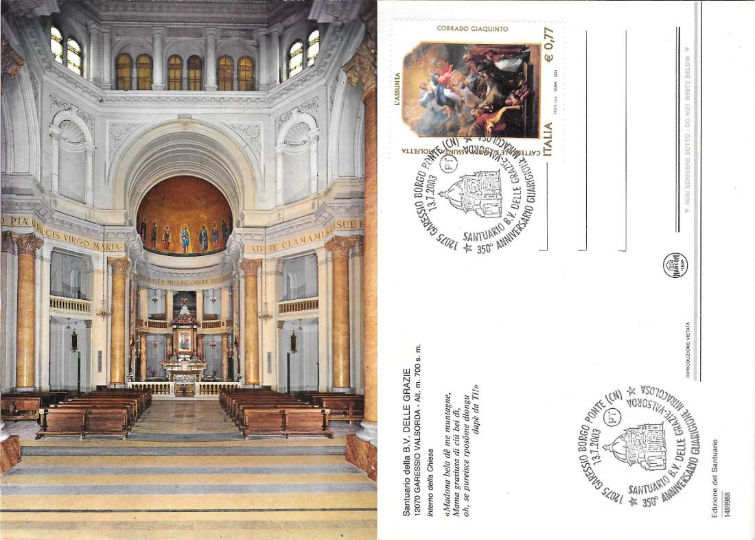 Garessio Valsorda. Santuario della B.V. delle Grazie. Interno della Chiesa. …