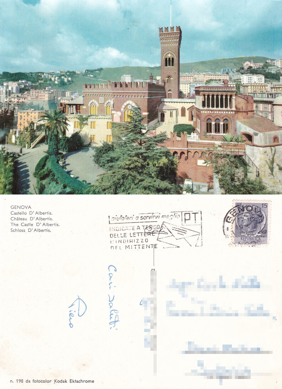 Genova. Castello d'Albertis - Viaggiata 1959