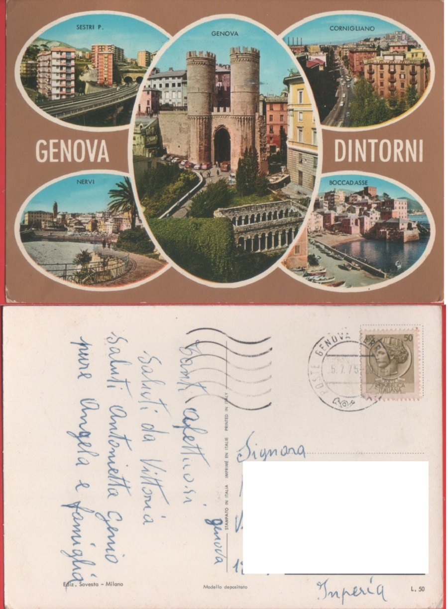 Genova. Dintorni. Viaggiata 1975